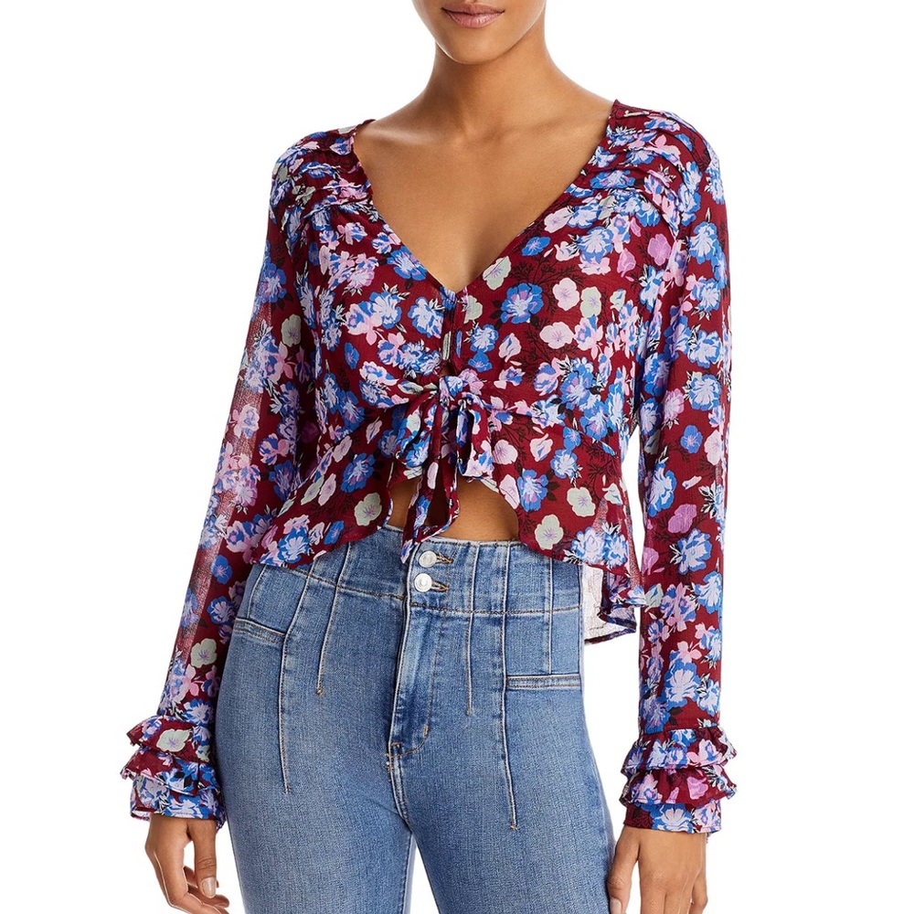 FREE PEOPLE MAYBEL RUFFLE TOP NWT - Picture 14 of 14